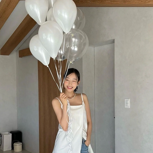 PanParty森系珠光白色乳膠氣球生日派對(duì)驚喜布置紀(jì)念日求婚告白氣