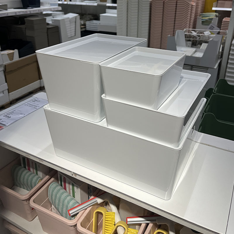 库吉斯附盖储物盒家用化妆品收纳盒首饰杂物分类整理箱子整理盒子图片