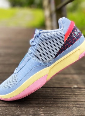 莫兰特一代篮球男鞋AJ1气垫球鞋龙年限定蓝色万圣节大童女鸳鸯色