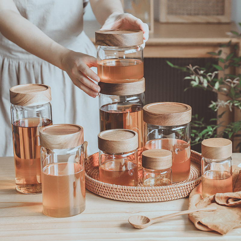 多尺寸螺纹口蜂蜜玻璃罐耐高温食