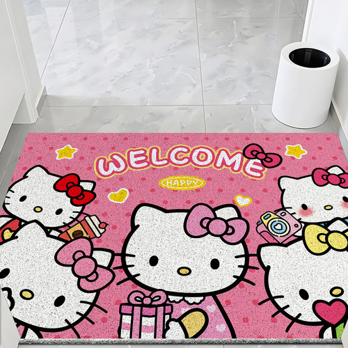 HelloKitty丝圈防滑可裁剪门垫