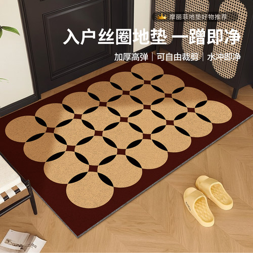 中古风丝圈防滑耐磨除尘入户地垫