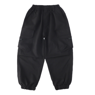 男童工装裤2026春秋新款中大童休闲宽松加厚束脚裤儿童冬装裤子潮