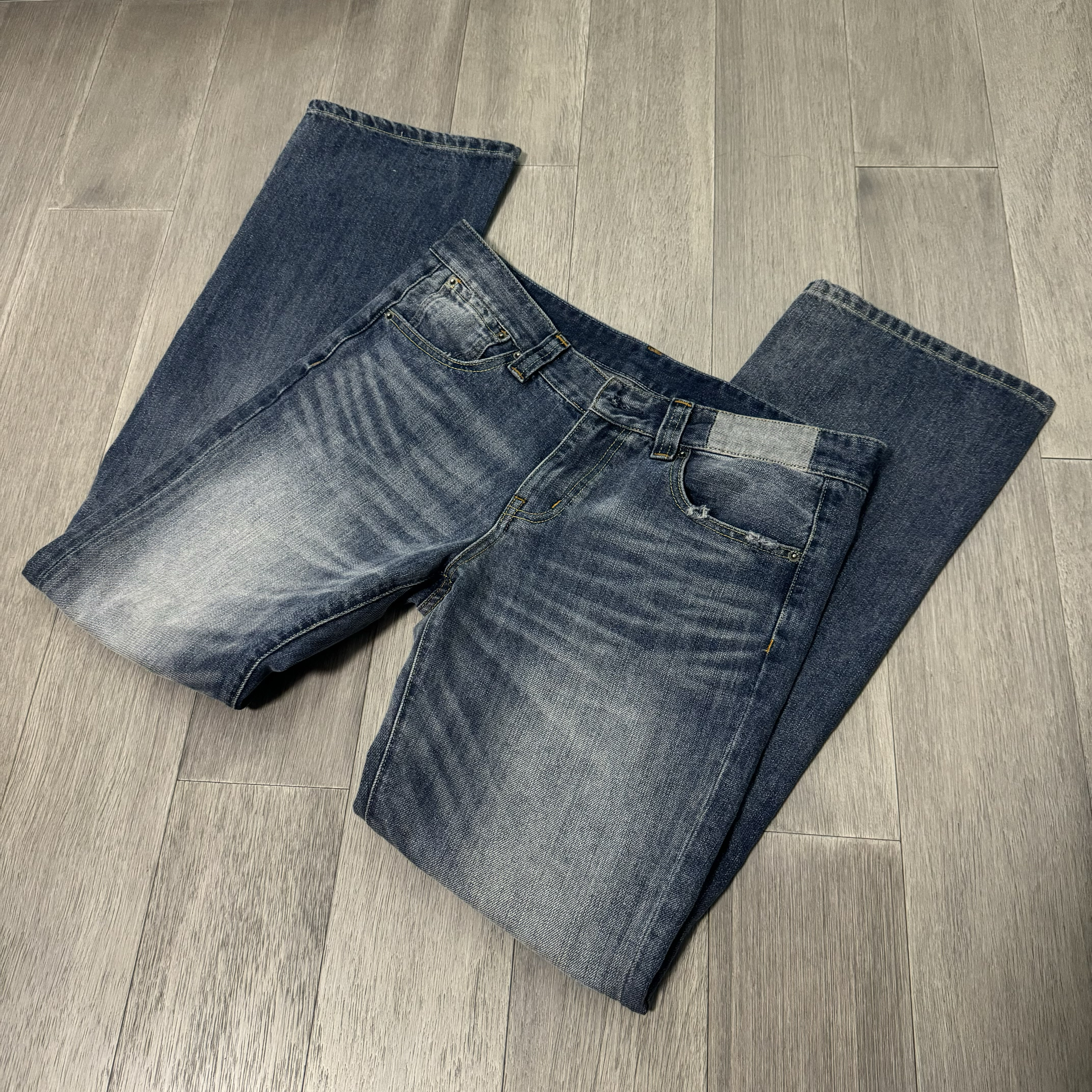 （现货）大海自主517日产牛仔裤高密竹节微喇cleanfit顶男通勤