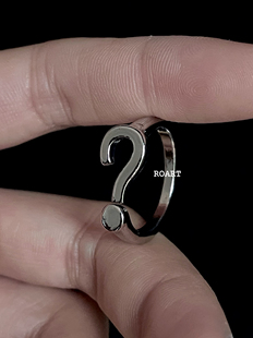 ROART小众设计开口问号戒指冷淡风小众设计简约有态度的戒指
