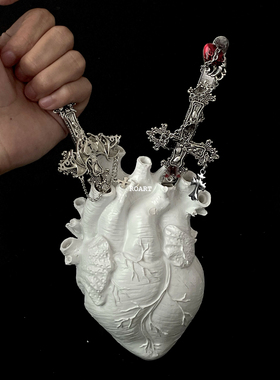 仿真心脏花插新版造型家居桌面装饰花瓶 树脂花瓶 摆件花插