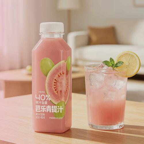 碧山村芭乐青提汁480ml*5瓶红心芭乐青提健康饮料聚餐分享装包邮