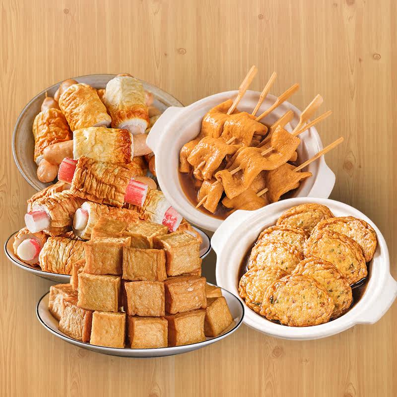 关东煮5袋组合装鱼豆腐全烧竹轮鱼糜卷泰祥日韩式火锅顺丰包邮