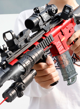 儿童软弹枪M416冲锋枪电动连发玩具枪仿真男孩狙击枪软蛋吃鸡全套