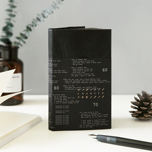 初品摇滚诗人自由书写精装 笔记本创意抄诗本空白加厚内页手账本简约复古记事本学生网红读书黑卡本大学生文艺