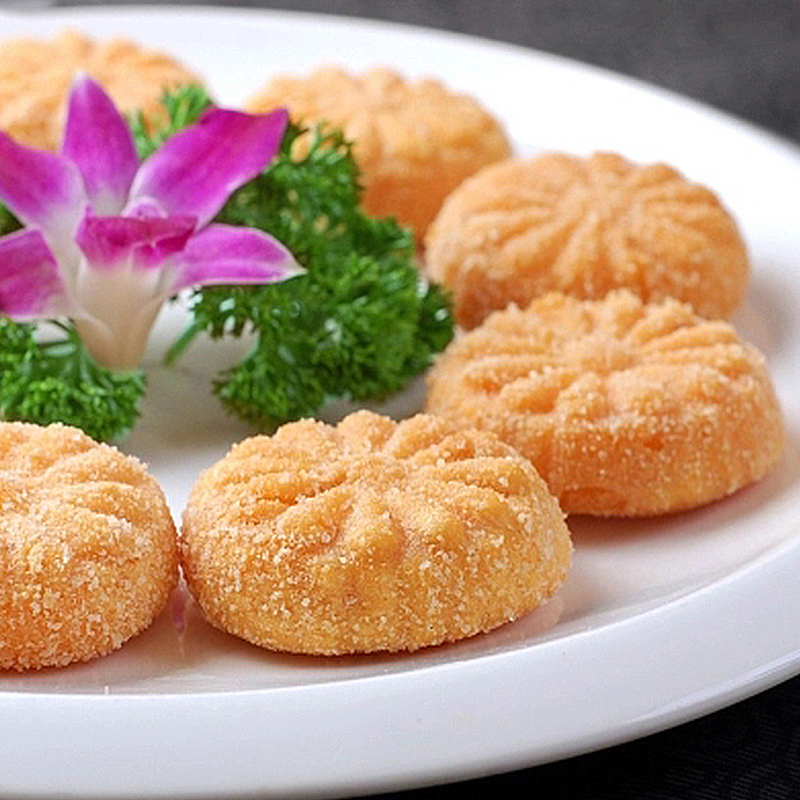 阿诺南瓜饼雪花南瓜饼广式传统点心油炸南瓜饼酒店油炸小吃甜品包