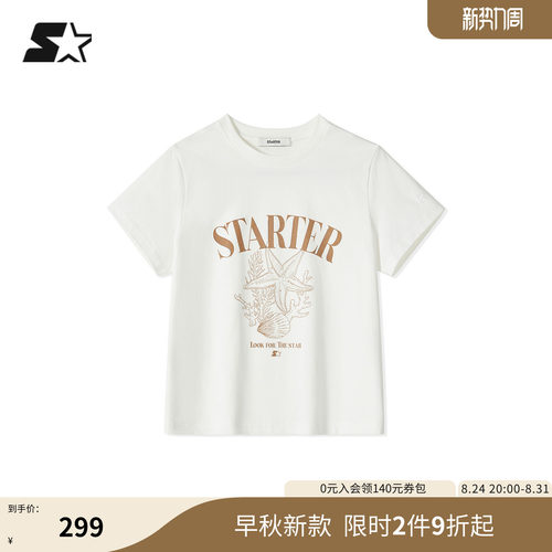 STARTER短袖T恤2026夏季新款经典百搭运动休闲女生短袖透气上衣