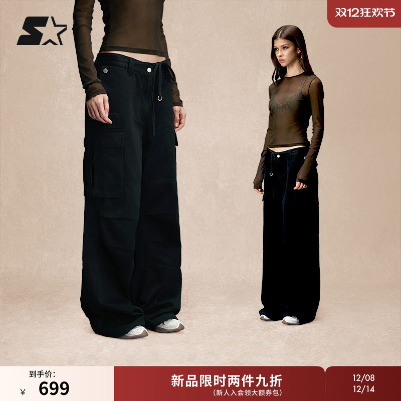 STARTER长裤2025秋季新款男女生通勤百搭宽松休闲裤工装裤裤子