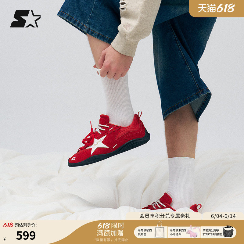 STARTER赛车鞋夏季女鞋红色鞋子休闲鞋运动鞋男鞋德训鞋黑色鞋子