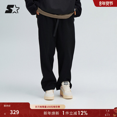 STARTER针织长裤2024秋季新款男女同款休闲宽松直筒裤长裤裤子