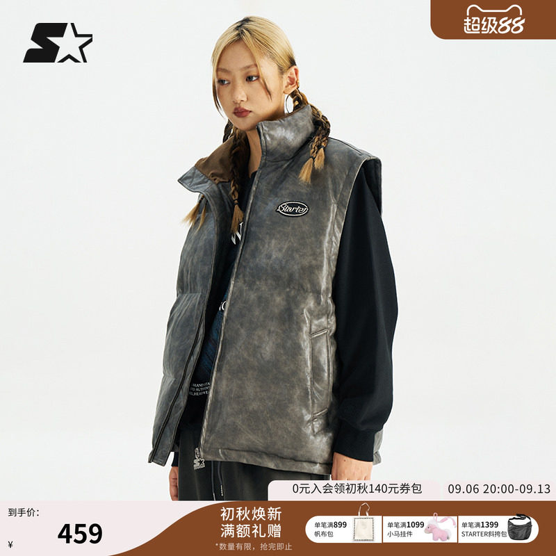 STARTER马甲春秋款男女同款复古休闲保暖百搭时尚外穿外套上衣图片
