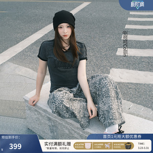 T恤2026夏季 运动风POLO衫 新款 刺绣上衣美式 V领女短款 STARTER短袖