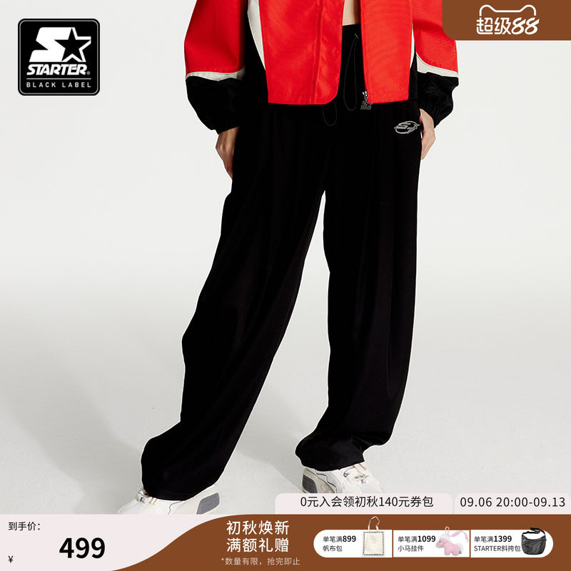 Starter宽松黑色裤子女图片