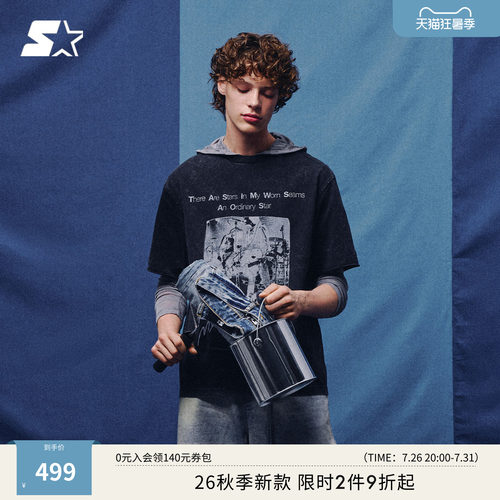 STARTER短袖T恤2026夏季新款复古美式街头男女同款休闲百搭上衣