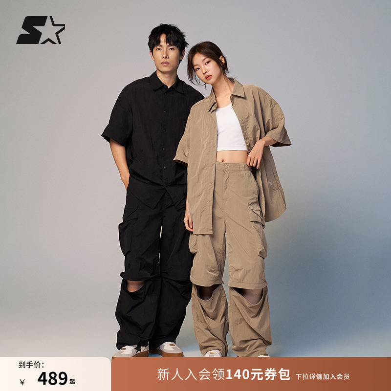 STARTER短袖POLO衫2025秋季百搭运动工装长裤男女休闲运动套装