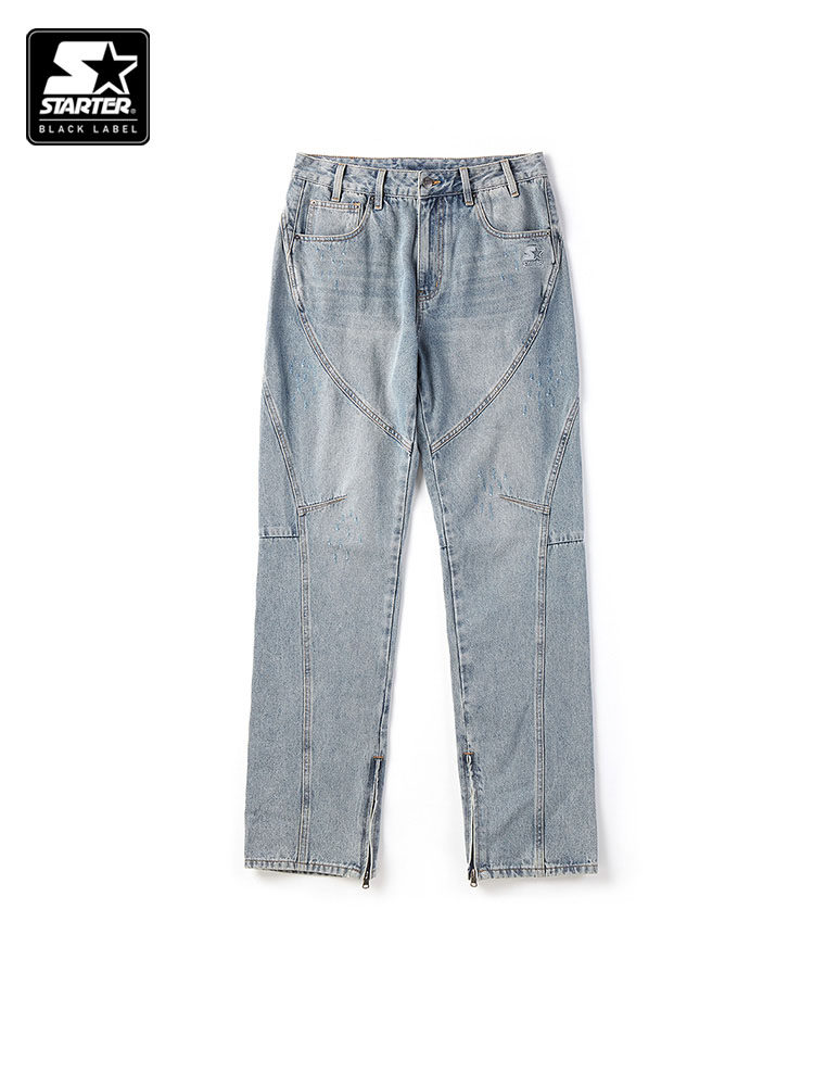 STARTER JEANS 퓨어 코튼 2024 봄 신작 패션 캐주얼 팬츠 통근 다용도 슬림 팬츠