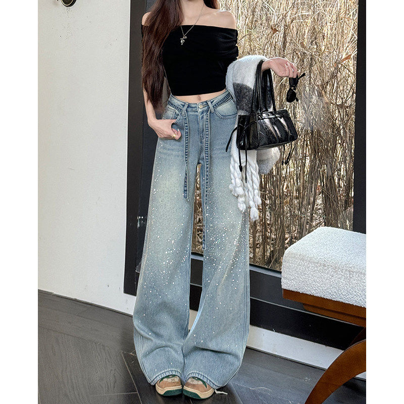 女童牛仔阔腿裤春秋款儿童直筒裤春季大童巨好看长裤12岁女孩裤子,童装/婴儿装/亲子装,裤子,淘宝优惠券,粉丝福利购,淘宝优惠卷