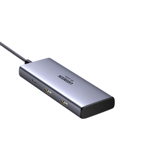 绿联typec扩展坞拓展8K30Hz双HDMI高清投屏4K60hz三屏异显usb分线器显卡转换器配件网线接口适用于笔记本电脑