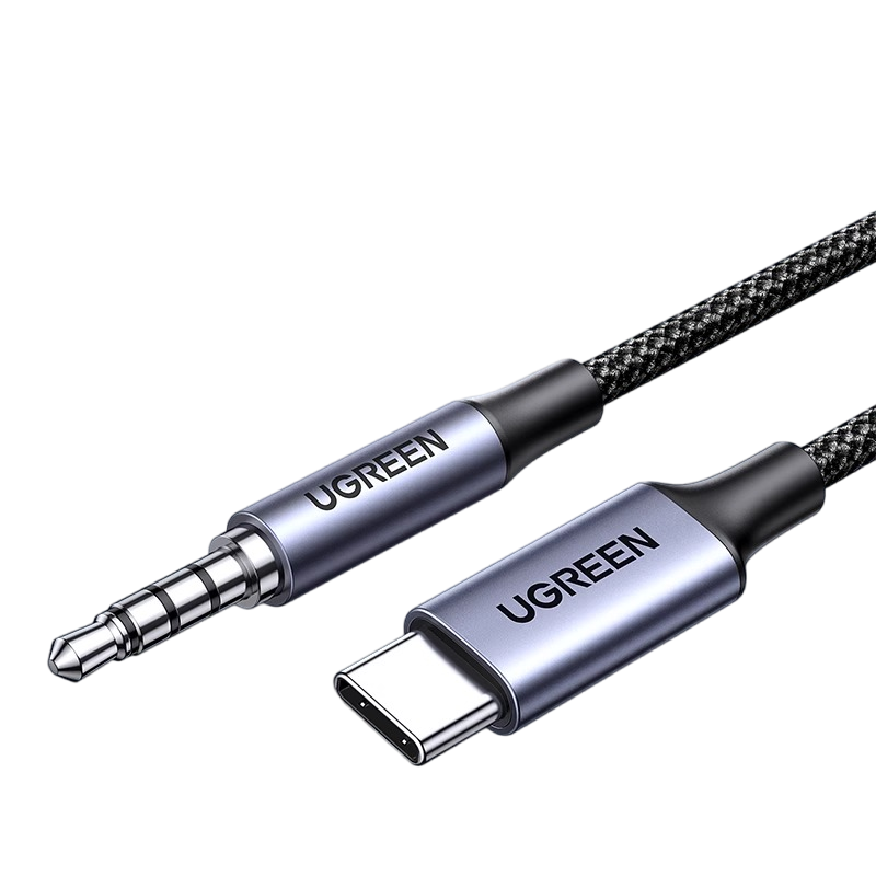 绿联aux音频线车用typec转3.5mm