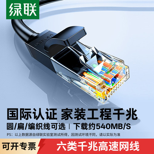绿联网线千兆家用六6类
