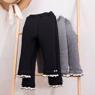 女童加绒加厚打底裤女宝宝韩版冬装一条过冬外穿棉裤子婴儿保暖裤