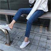 十八新款春秋婦仔牛褲錐子褲8分小腳880褲韻散邊寬松托腹褲孕880