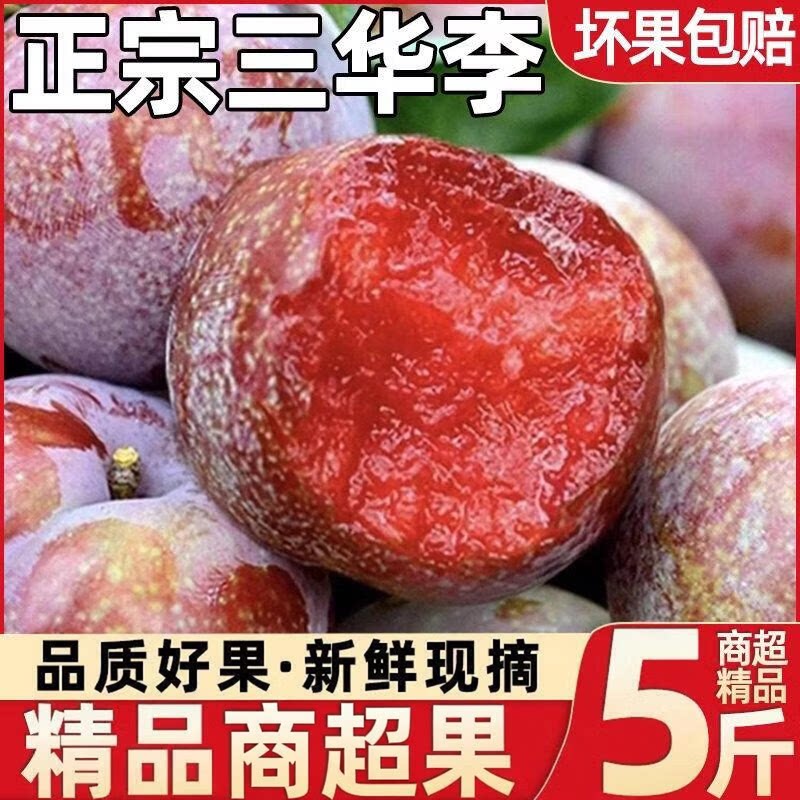 正宗钱排三华李5斤新鲜红心李子当季水果三月李青脆李脱骨李包邮