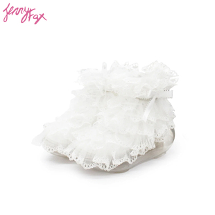 JennyFax 高筒蕾丝BOUQUET MOON小个子运动气泡隐形厚底增高鞋