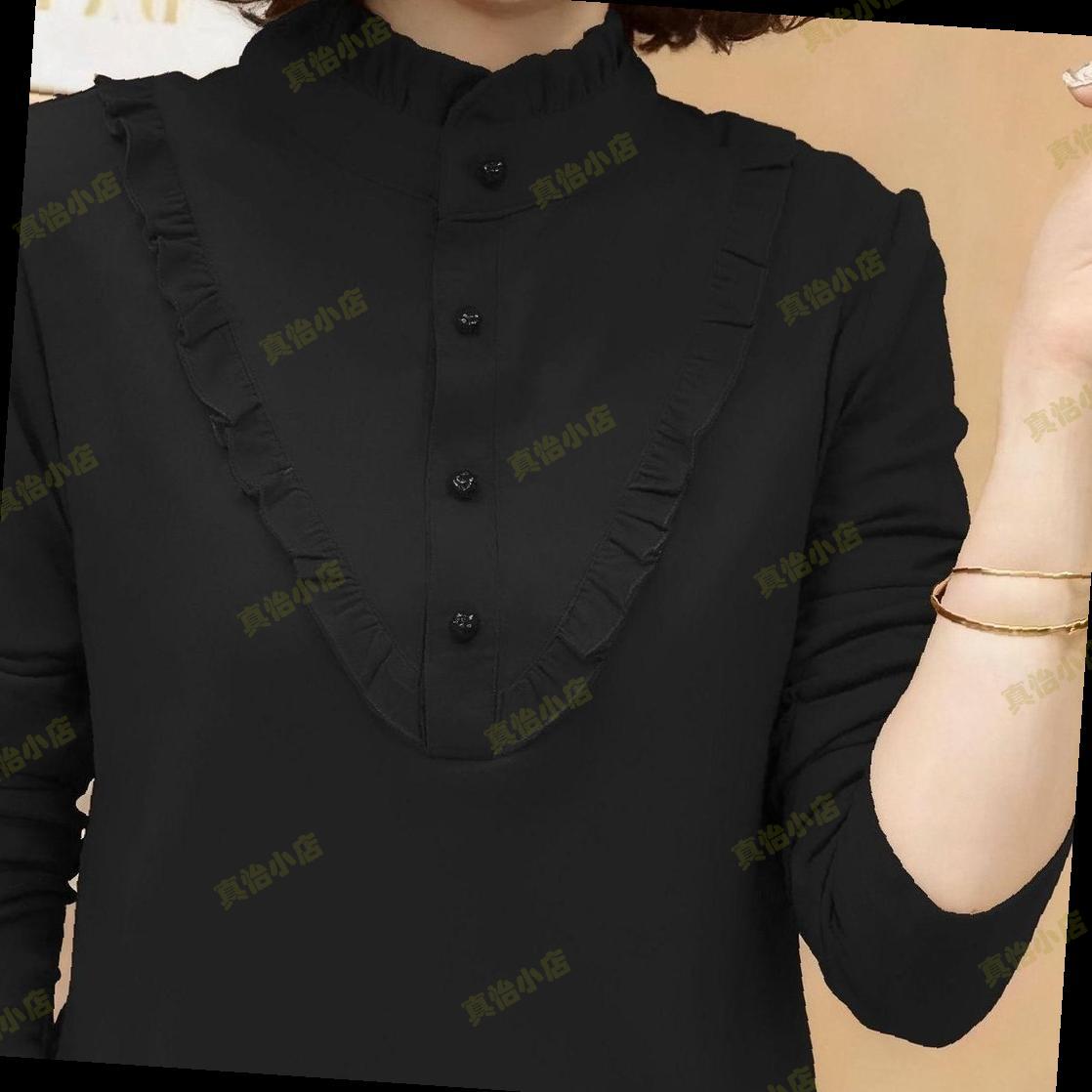 秋冬新款时尚百搭加厚保暖上衣女装洋气减龄一体绒长袖打底衫