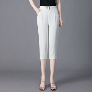 女夏季 裤 薄款 西装 高腰显瘦垂感弹力百搭休闲小个子爆款 2026哈伦裤