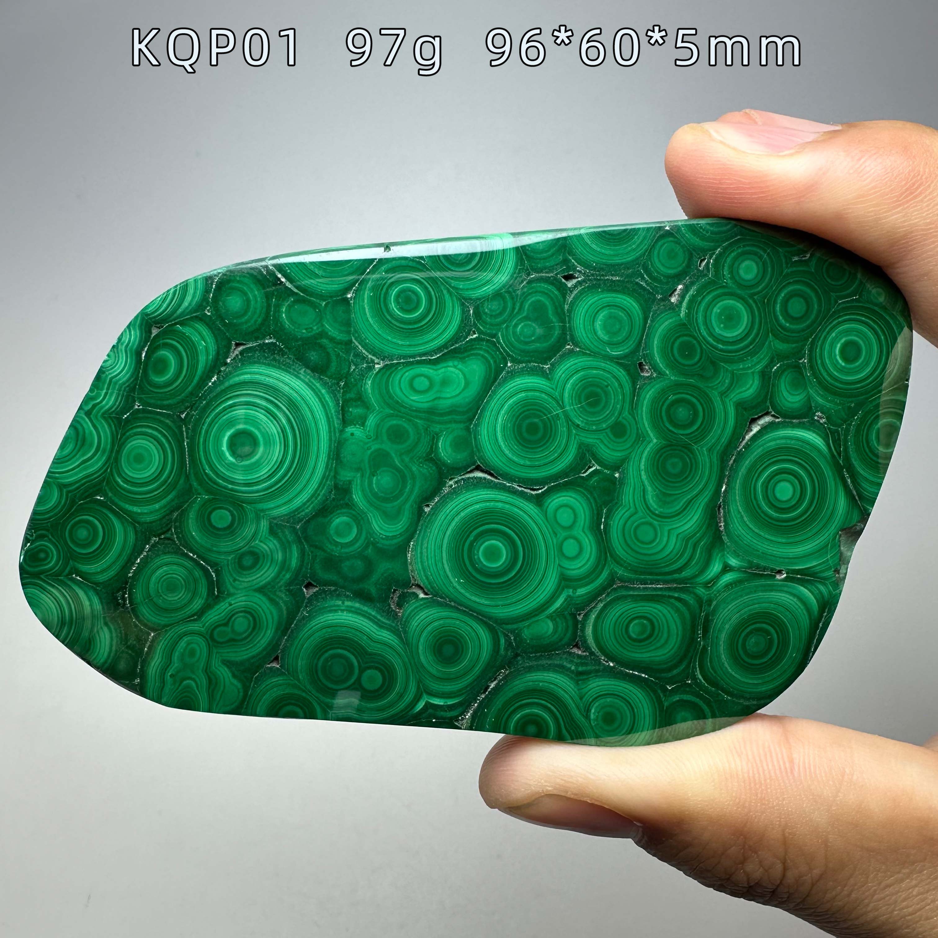 天然孔雀石原石切片绿色矿物晶体原石打磨抛光标本家居装饰品摆件
