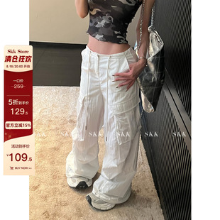 裤 液氮冰感工装 降落伞裤 轻薄速干防晒伞兵裤 夏女 长裤 清仓5折