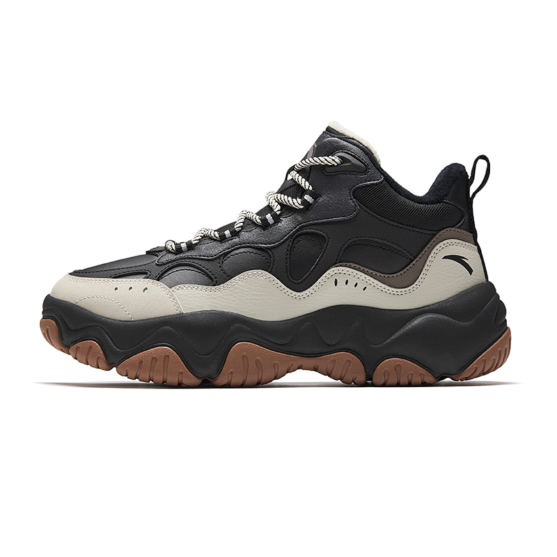 安踏流萤丨加绒加厚保暖棉鞋男2025冬季新款皮面休闲鞋112548953