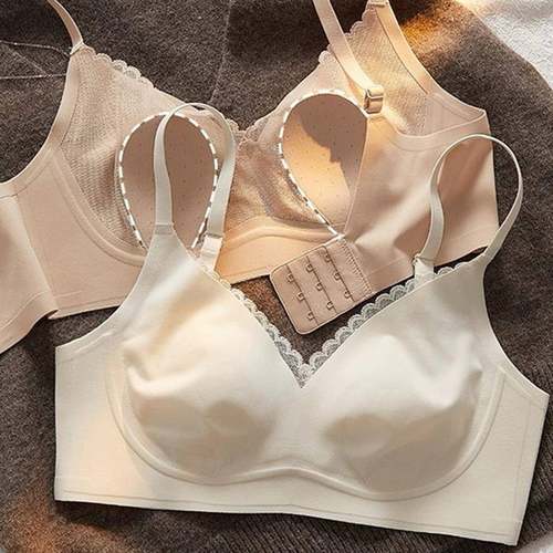 超薄无痕内衣女大胸显小缩胸兔耳朵收副乳防下垂夏天文胸夏季薄款