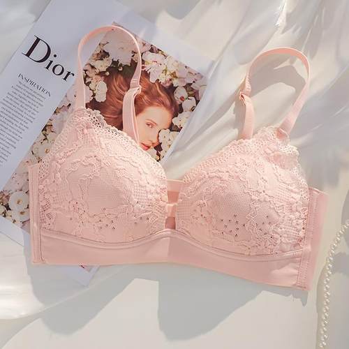 内衣女薄款大胸显小胸聚拢收副乳上托防下垂无钢圈大码文胸罩夏季