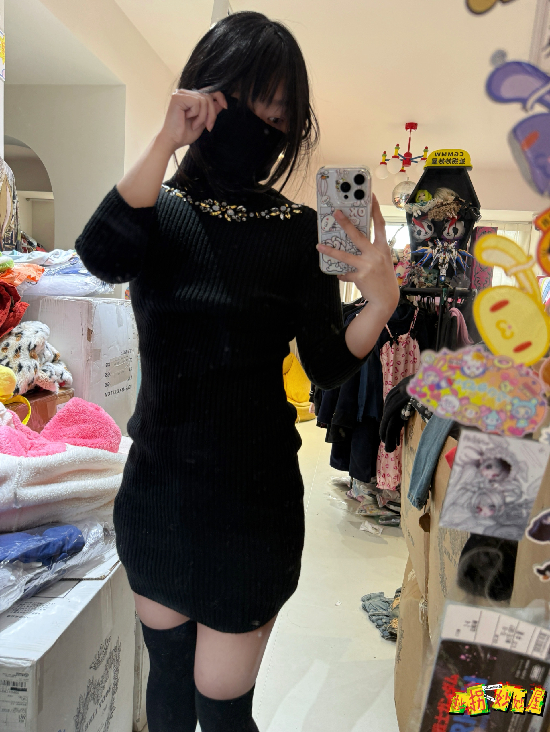 【现货掉落】rady日牌中古稀有孤品可爱高领毛衣包臀连衣裙针织