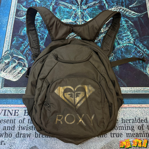 【现货掉落】Roxy日牌中古稀有孤品双肩包黑金古早味