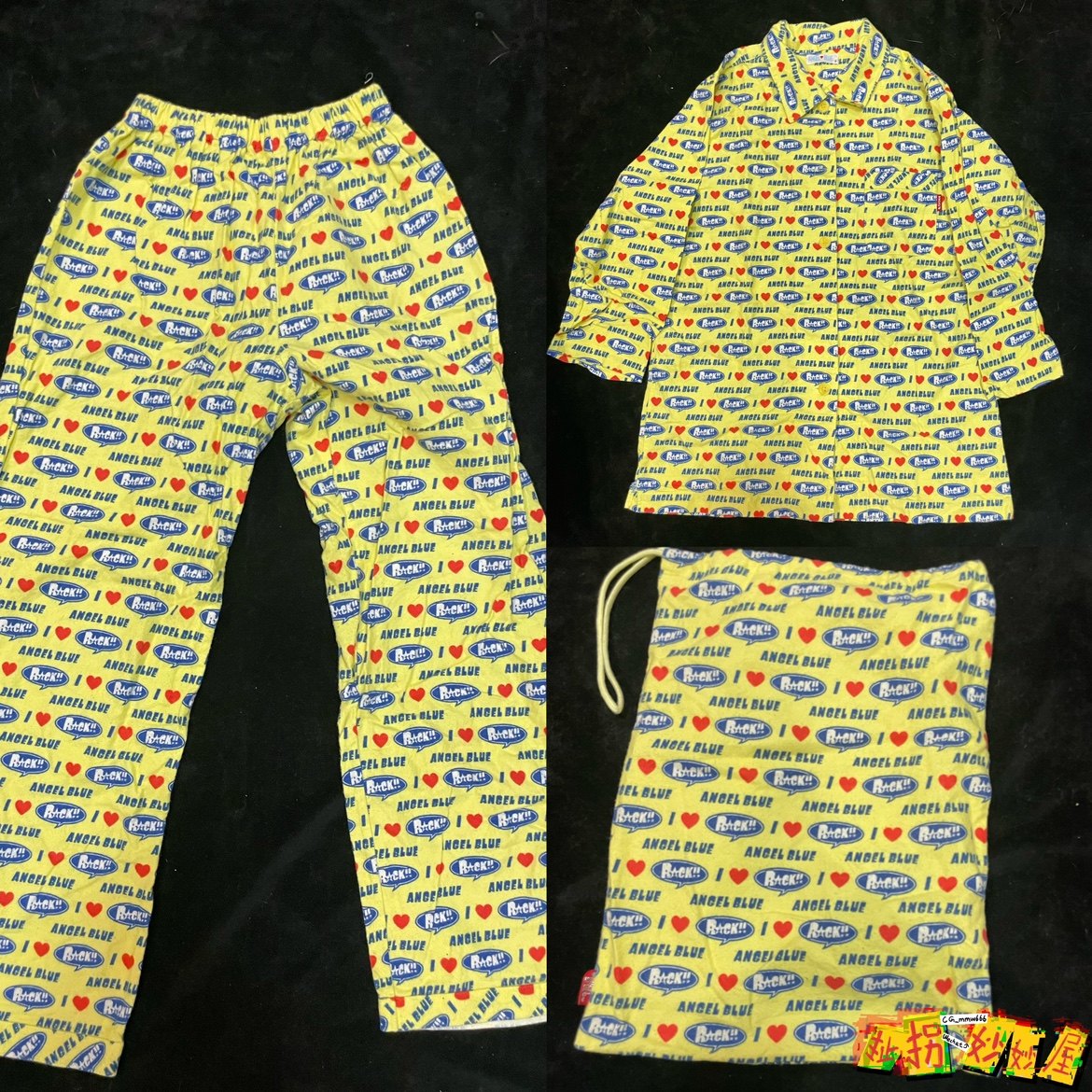 【现货掉落】ANGELBLUE日牌中古稀有孤品可爱家居服睡衣套装收纳