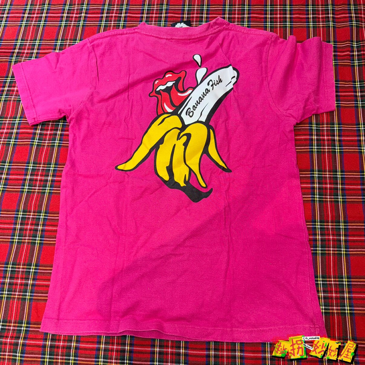 【现货掉落】banana fish日牌中古稀有孤品可爱短袖朋克印花原宿