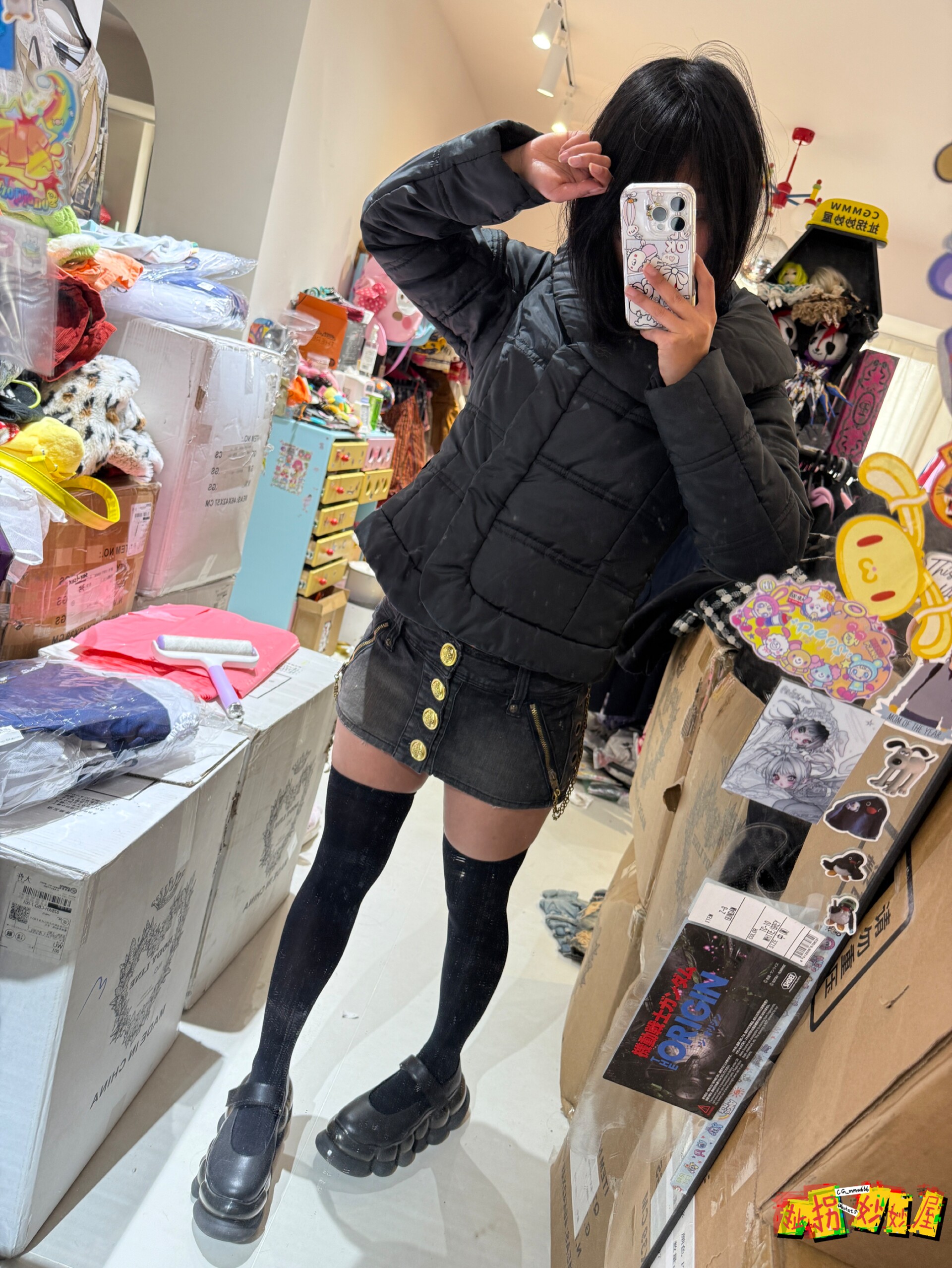 【现货掉落】GLADNEWS日牌中古稀有孤品可爱棉服外套短款辣妹y2k