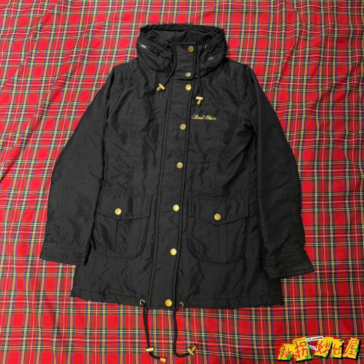 【现货掉落】real mars日牌中古稀有孤品棉服高领可收纳帽子辣妹