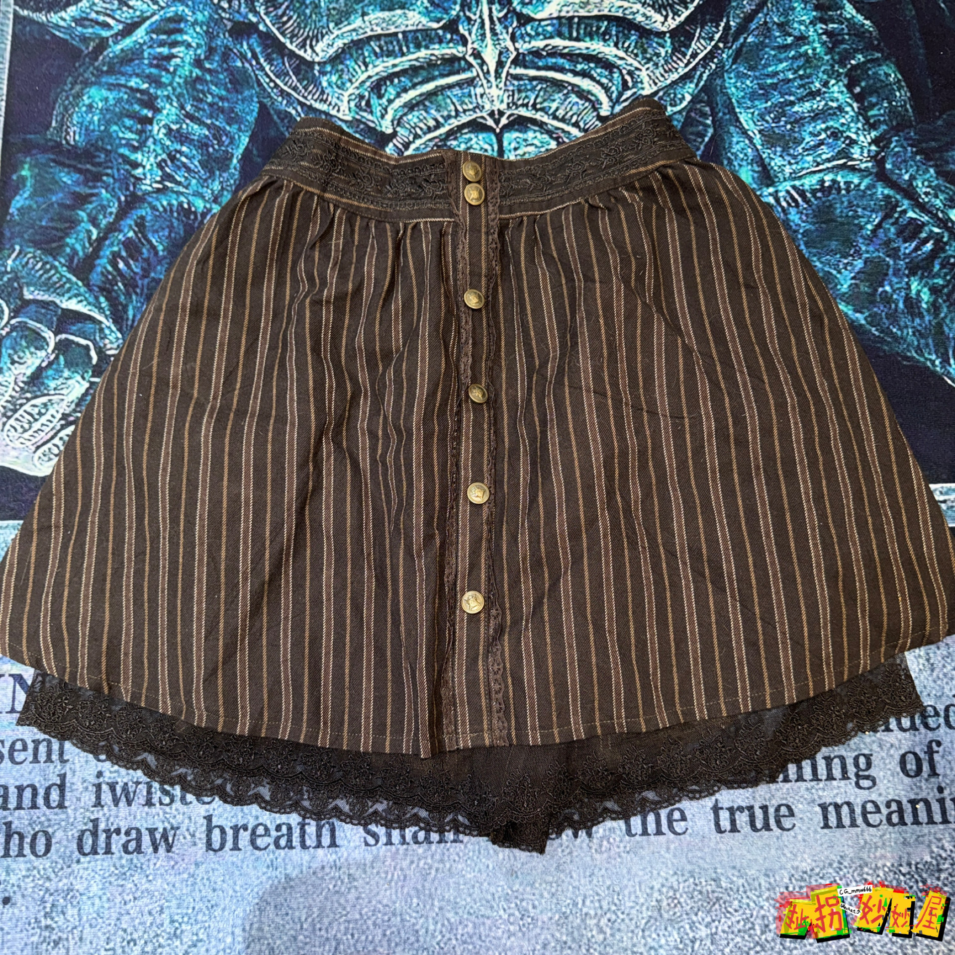 【现货掉落】axesfemme日牌中古稀有孤品半身裙sk古着cla系lo裙