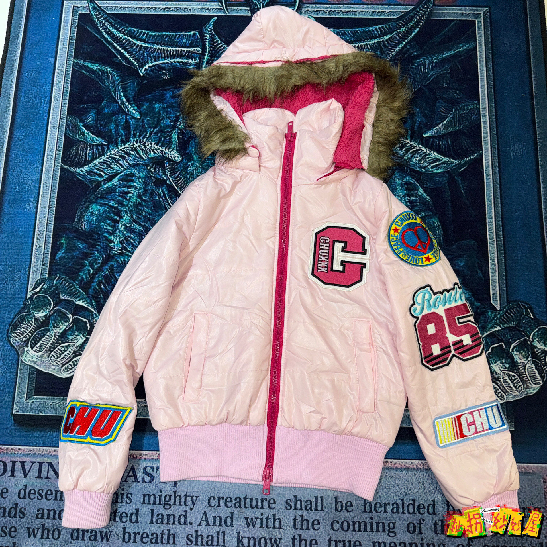 【现货掉落】chuxxx日牌中古稀有孤品可爱连帽外套棉服童趣原宿风