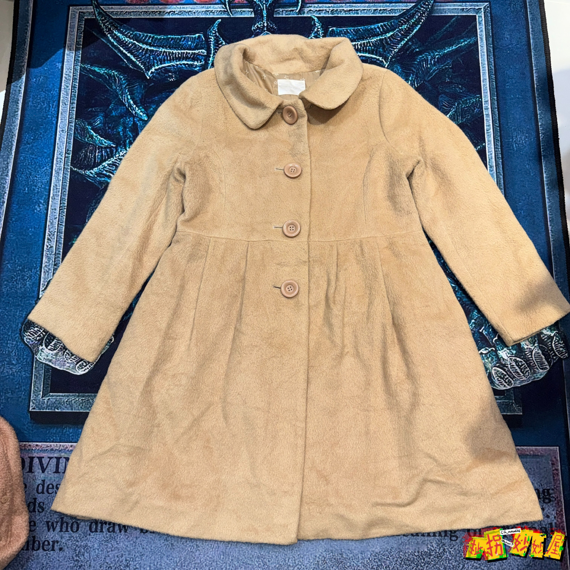 【现货掉落】日牌中古稀有孤品可爱呢子大衣外套风衣古着vintage