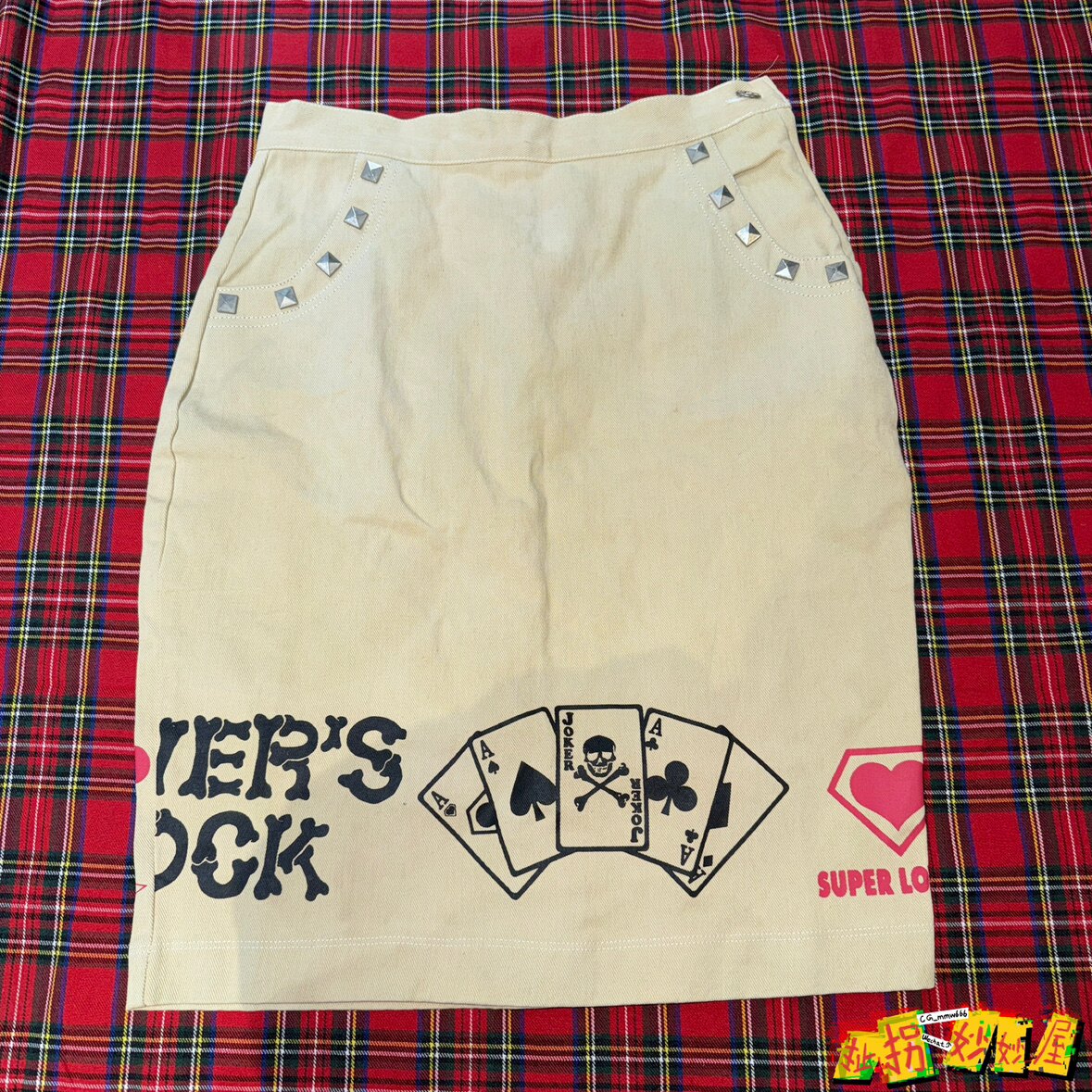 【现货掉落】superlovers日牌全新有孤品朋克sk半身裙摇滚扑克y2k